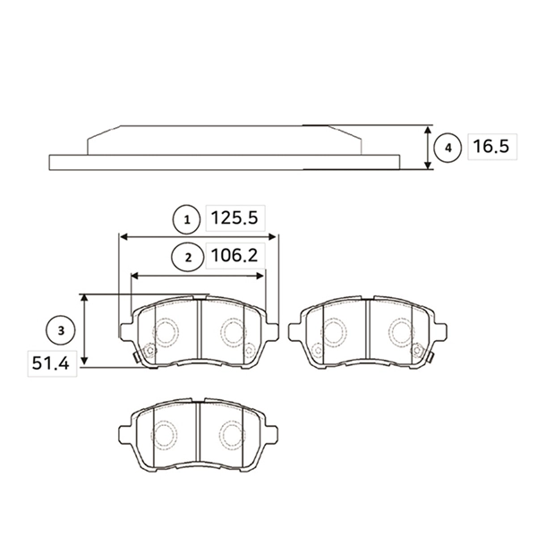 Brake Pad Set, disc brake (GK0144)