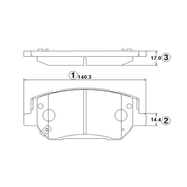 Brake Pad Set, disc brake (GK1406)