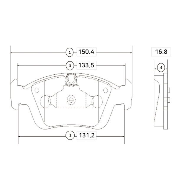 Brake Pad Set, disc brake (GK0001)