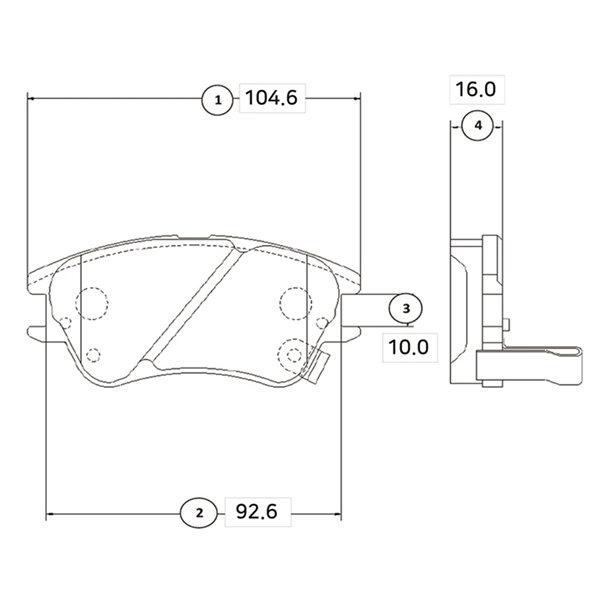 Brake Pad Set, disc brake (GK0456)