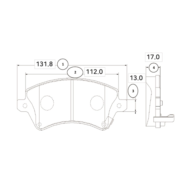 Brake Pad Set, disc brake (GK1055)