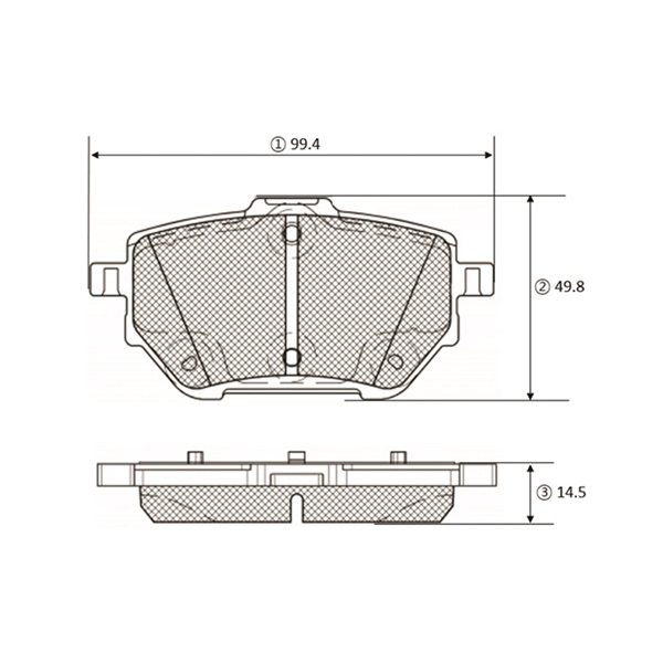 Brake Pad Set, disc brake (GK1460)