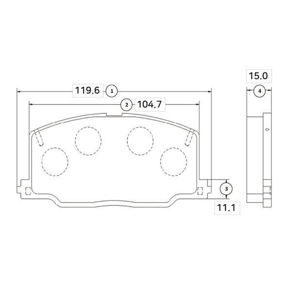 Brake Pad Set, disc brake (GK1035)
