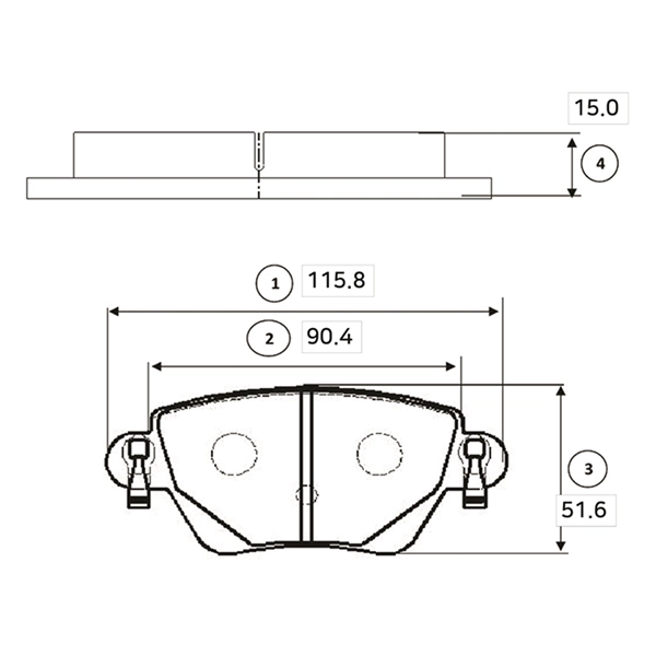 Brake Pad Set, disc brake (GK0191)