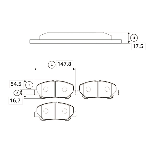 Brake Pad Set, disc brake (GK1177)