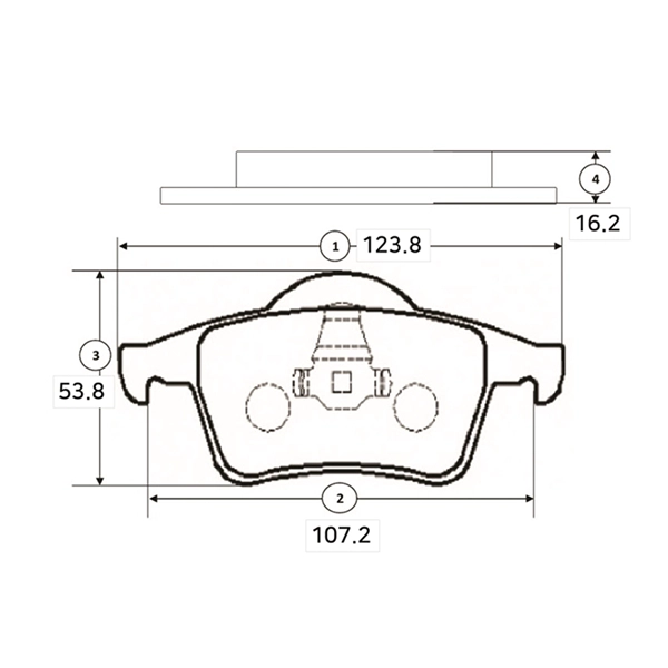 Brake Pad Set, disc brake (GK1221)