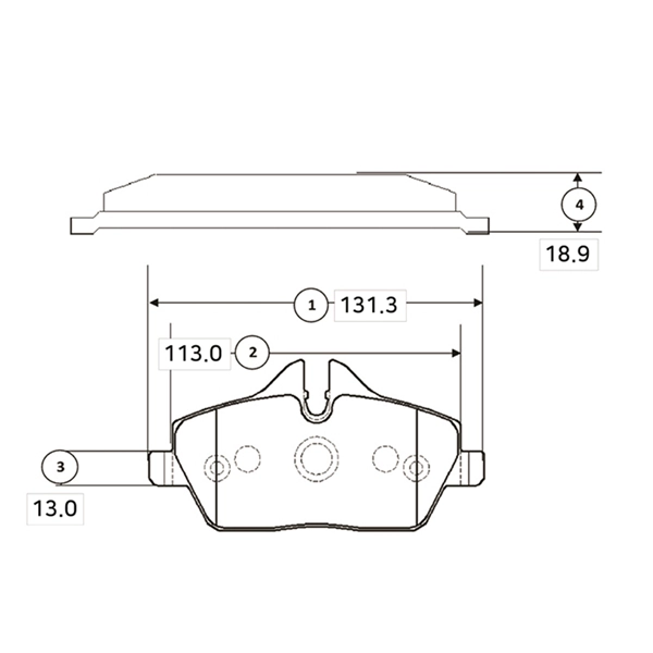 Brake Pad Set, disc brake (GK0025)