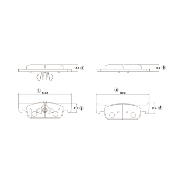 Brake Pad Set, disc brake (GK1425)