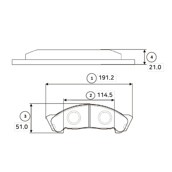 Brake Pad Set, disc brake (GK0424)
