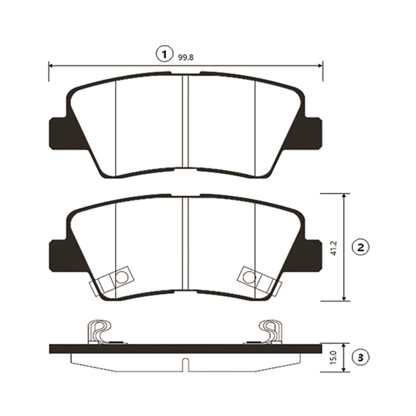 Brake Pad Set, disc brake (GK0499)