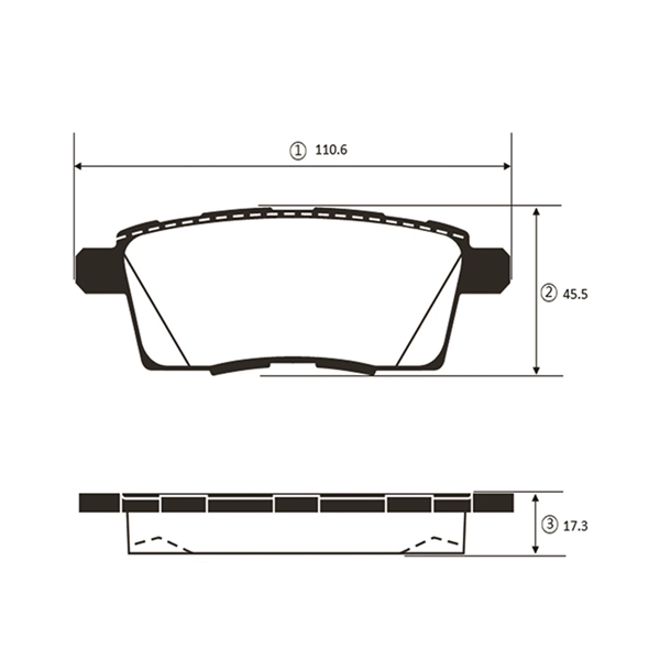 Brake Pad Set, disc brake (GK0712)