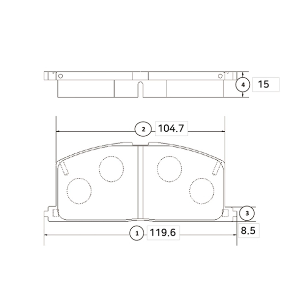 Brake Pad Set, disc brake (GK1023)
