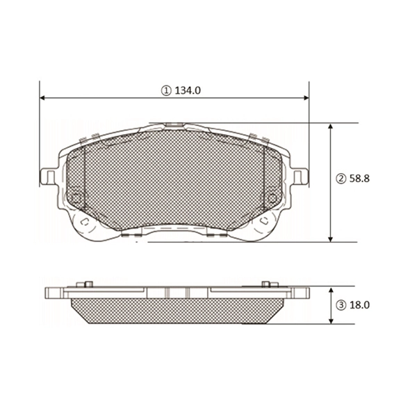 Brake Pad Set, disc brake (GK1459)