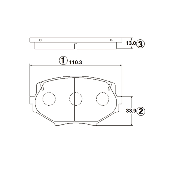 Brake Pad Set, disc brake (GK0650)
