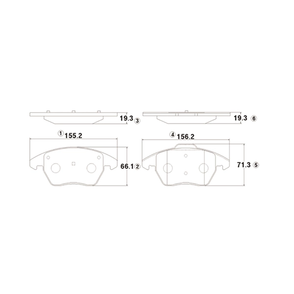 Brake Pad Set, disc brake (GK1234)