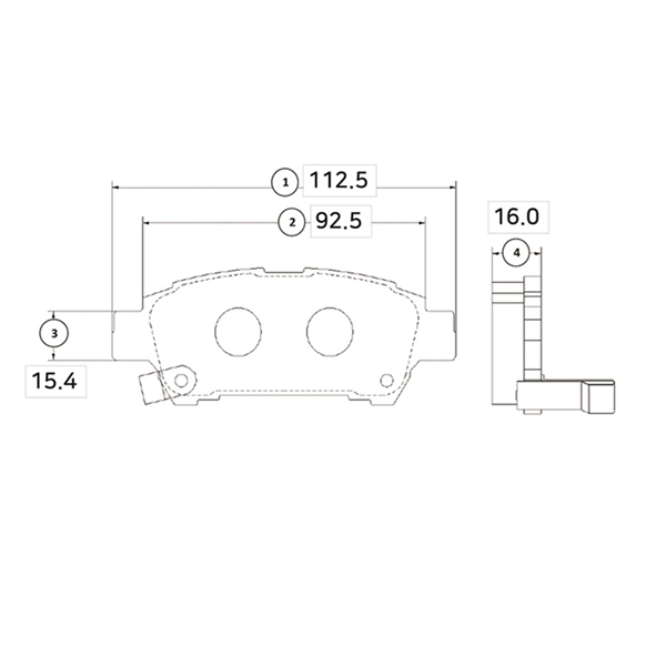 Brake Pad Set, disc brake (GK1074)
