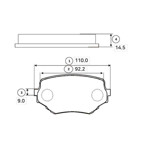 Brake Pad Set, disc brake (GK0952)