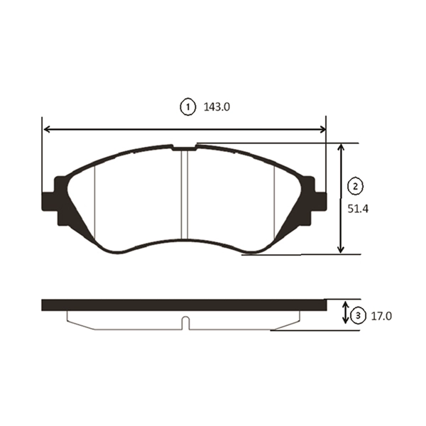 Brake Pad Set, disc brake (GK0433)