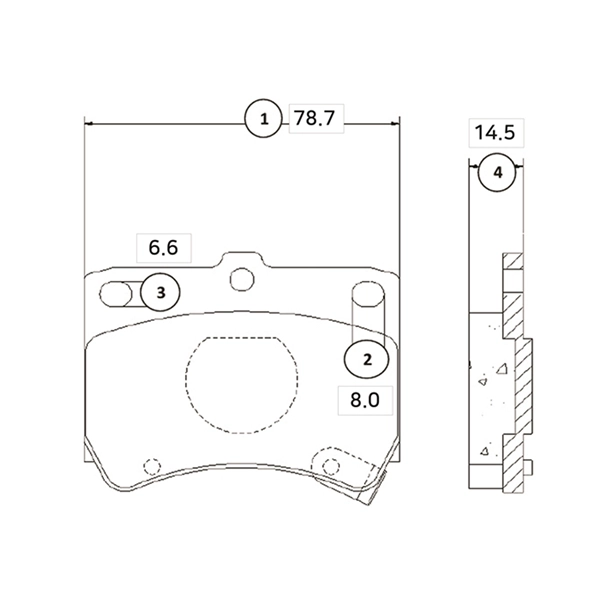 Brake Pad Set, disc brake (GK0508)