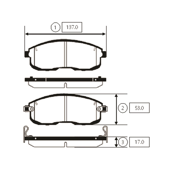 Brake Pad Set, disc brake (GK0975)