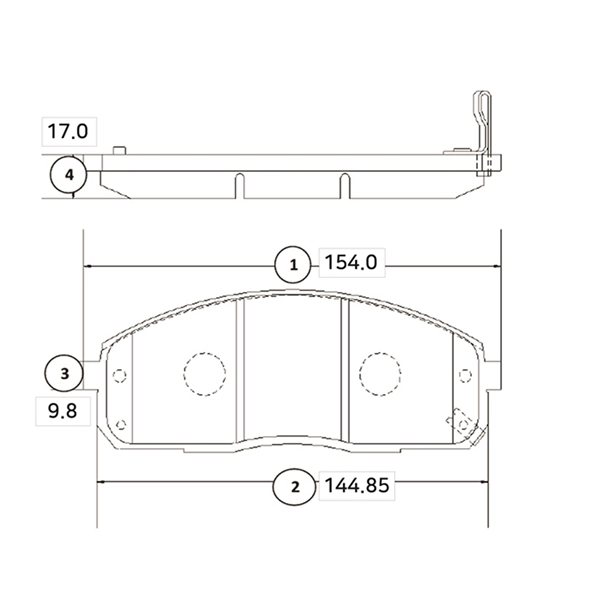 Brake Pad Set, disc brake (GK0483)