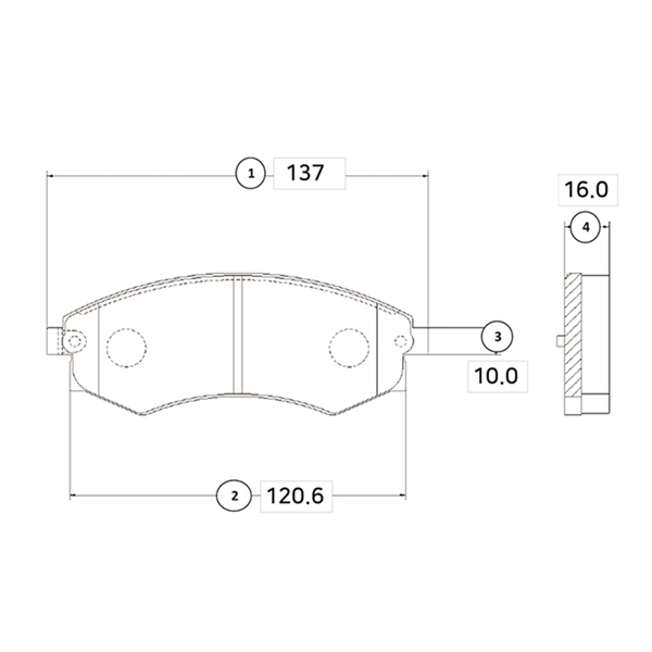 Brake Pad Set, disc brake (GK0464)