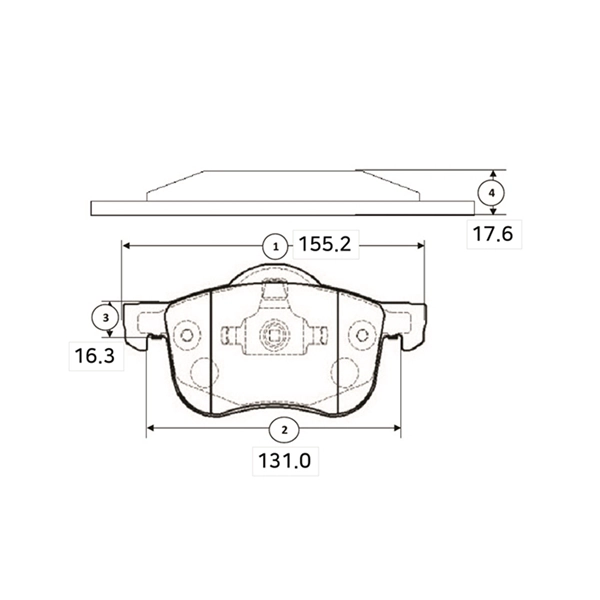 Brake Pad Set, disc brake (GK1220)