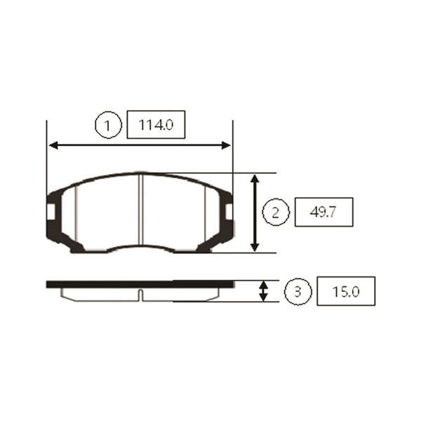 Brake Pad Set, disc brake (GK0617)