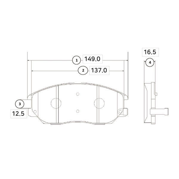 Brake Pad Set, disc brake (GK0470)