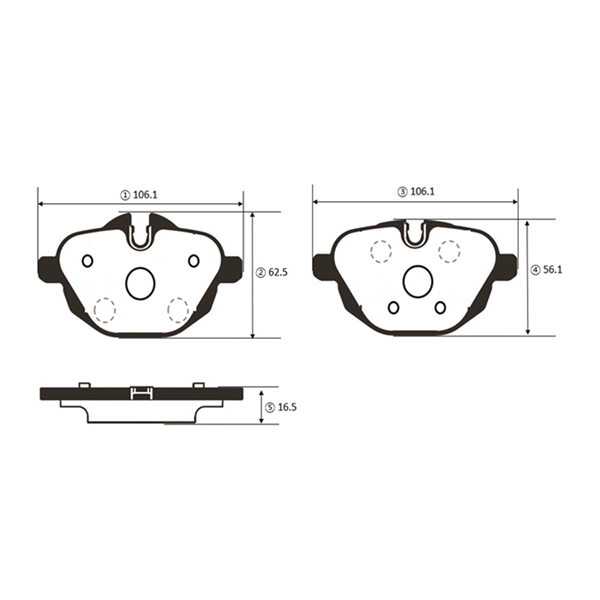 Brake Pad Set, disc brake (GK1436)
