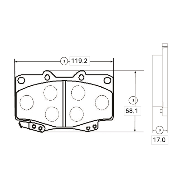 Brake Pad Set, disc brake (GK1070)