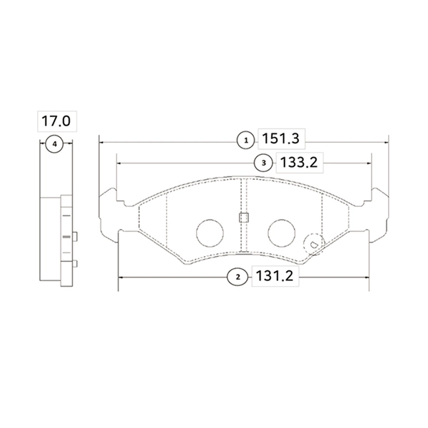 Brake Pad Set, disc brake (GK0528)
