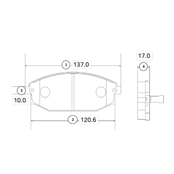 Brake Pad Set, disc brake (GK0471)