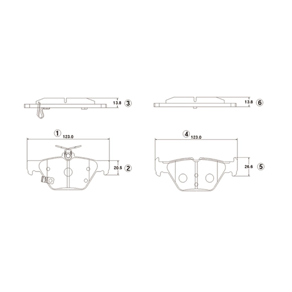 Brake Pad Set, disc brake (GK1426)