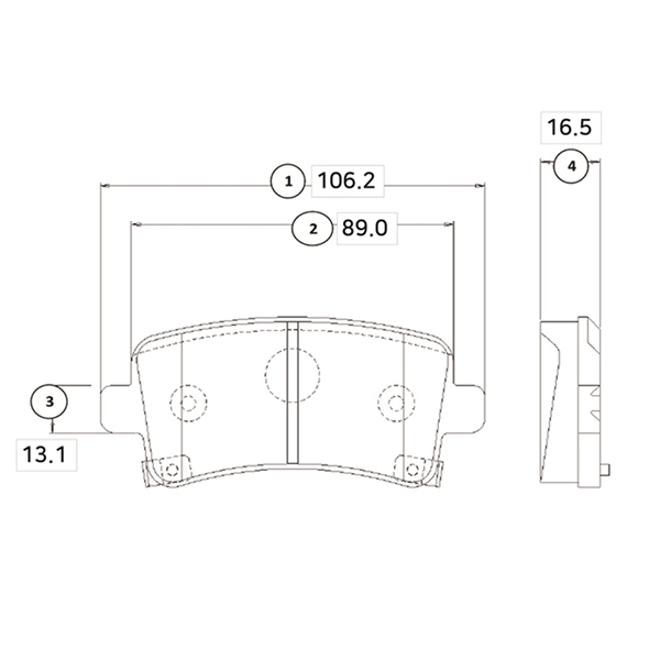 Brake Pad Set, disc brake (GK0453)