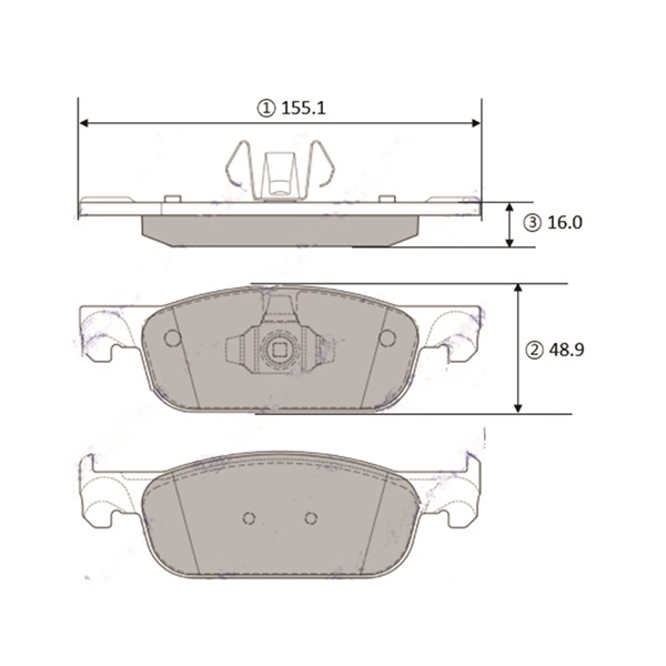 Brake Pad Set, disc brake (GK1467)