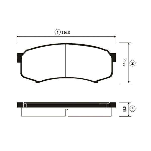 Brake Pad Set, disc brake (GK1028)