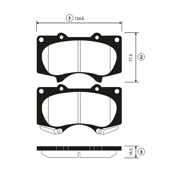 Brake Pad Set, disc brake (GK1050)