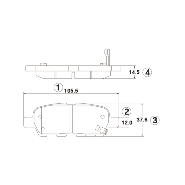 Brake Pad Set, disc brake (GK0732)