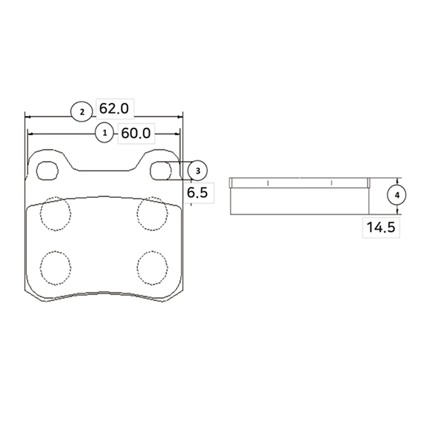 Brake Pad Set, disc brake (GK0030)