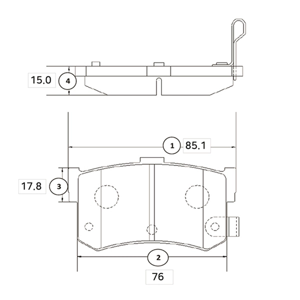 Brake Pad Set, disc brake (GK0459)