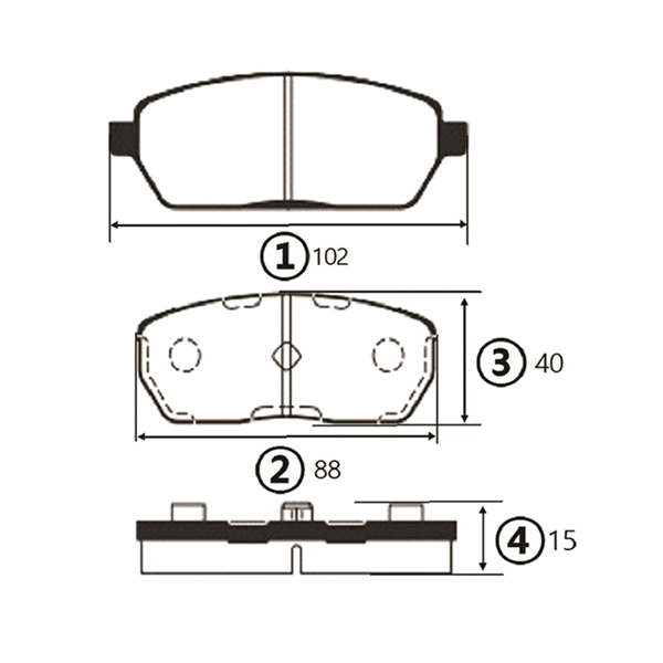 Brake Pad Set, disc brake (GK0960)