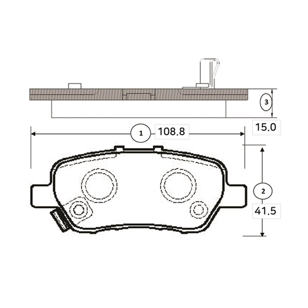 Brake Pad Set, disc brake (GK0387)