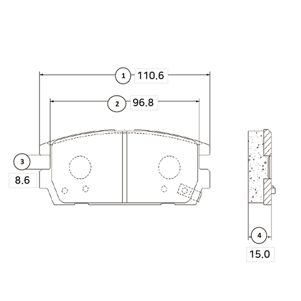 Brake Pad Set, disc brake (GK0477)