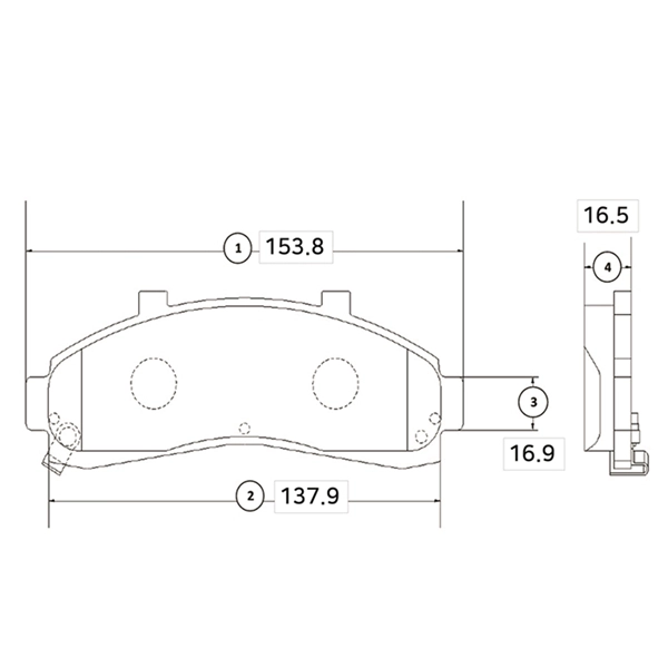 Brake Pad Set, disc brake (GK0150)