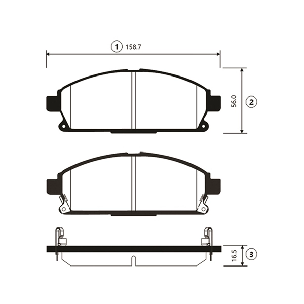 Brake Pad Set, disc brake (GK0724)