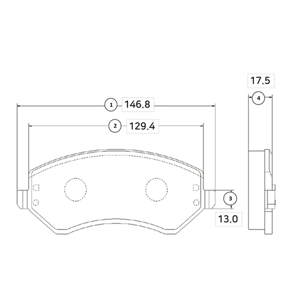 Brake Pad Set, disc brake (GK0090)