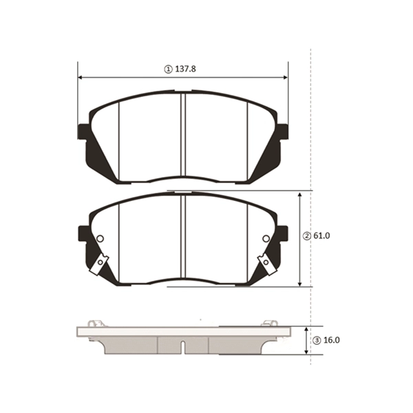 Brake Pad Set, disc brake (GK1387)