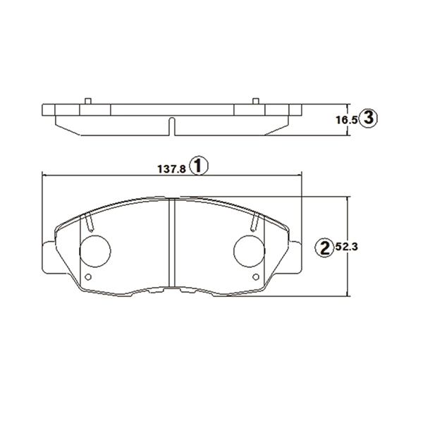 Brake Pad Set, disc brake (GK0383)