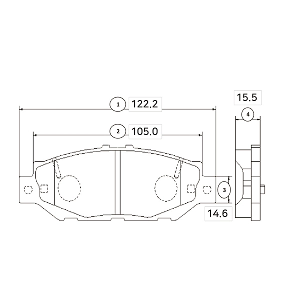 Brake Pad Set, disc brake (GK1077)
